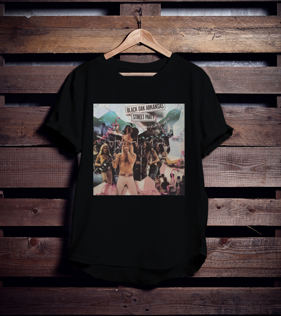 Black Oak Arkansas Street Party Live Performance Collage T-Shirt