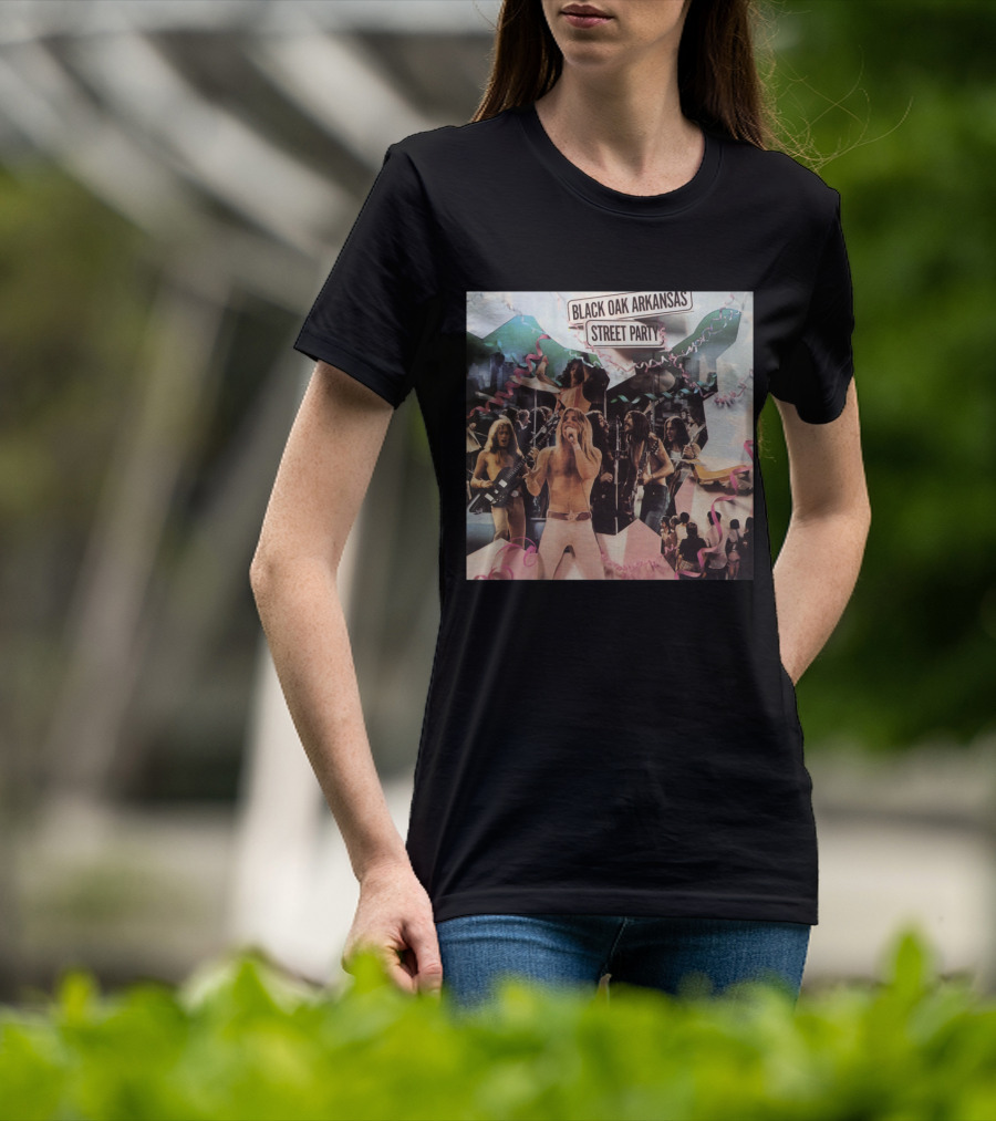 Black Oak Arkansas Street Party Live Performance Collage T-Shirt