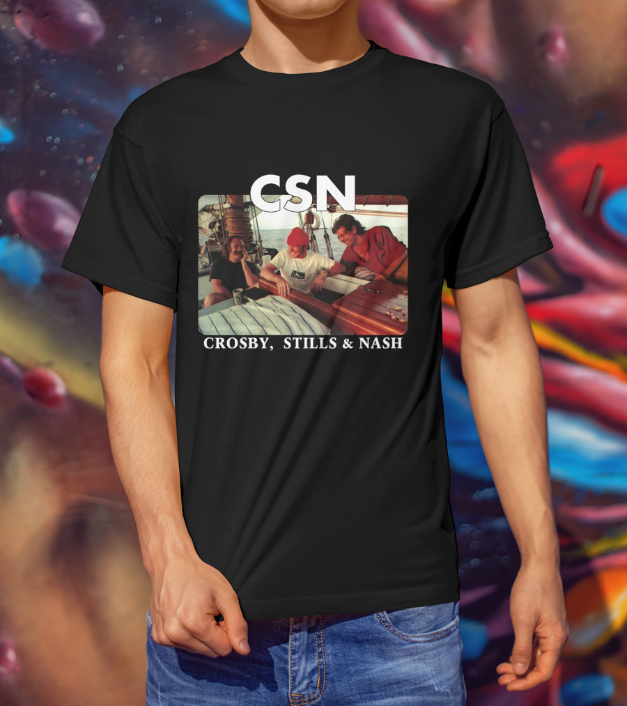Csn Crosby Stills & Nash Band Sailboat T-Shirt