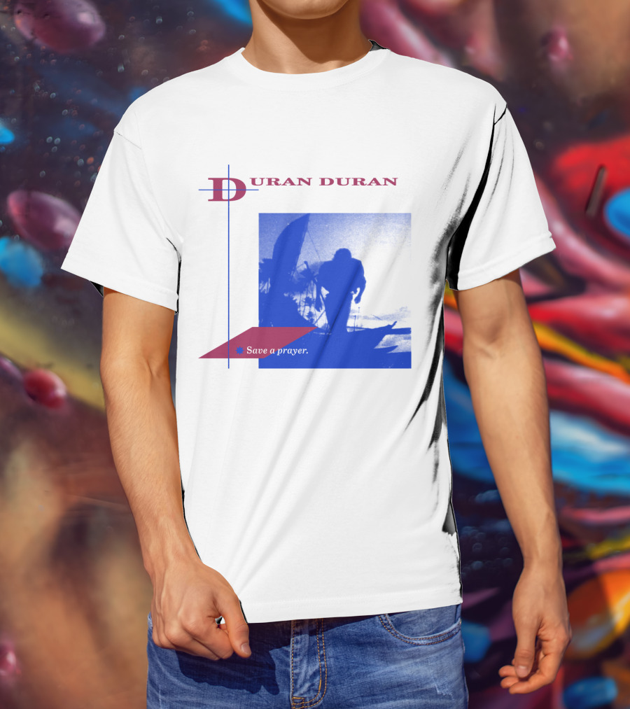 Duran Duran Save A Prayer Blue Abstract T-Shirt