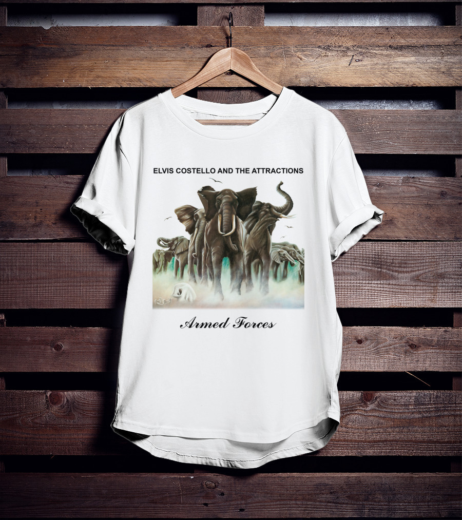 ELVIS COSTELLO AND THE ATTRACTIONS Armed Forces Elephants T-Shirt