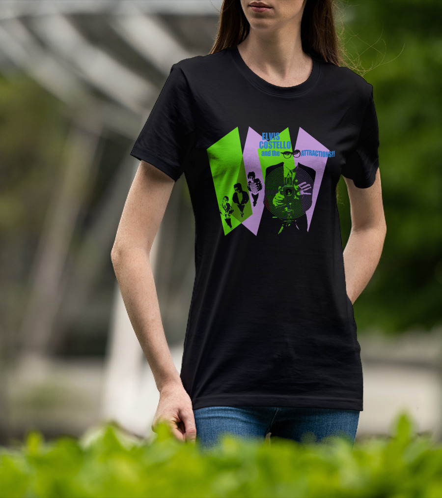 Elvis Costello And The Attractions Camera T-Shirt