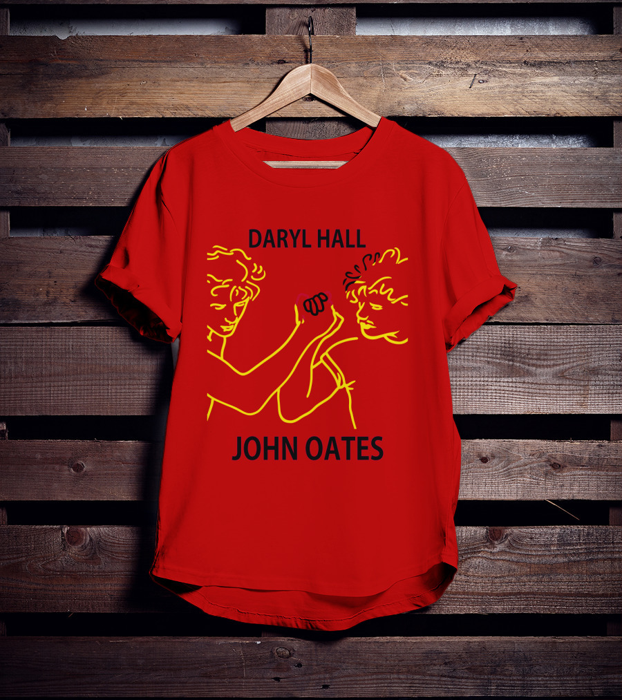 Daryl Hall And John Oates Neon Outline Duo T-Shirt