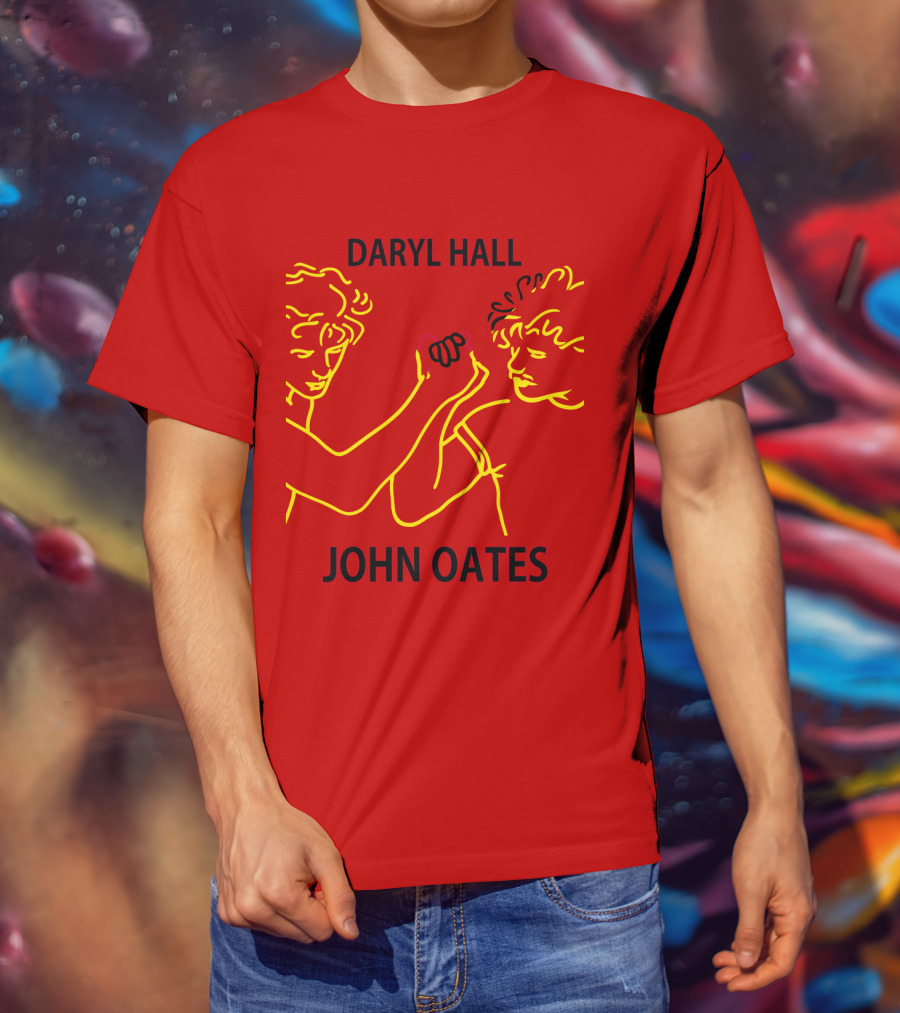 Daryl Hall And John Oates Neon Outline Duo T-Shirt