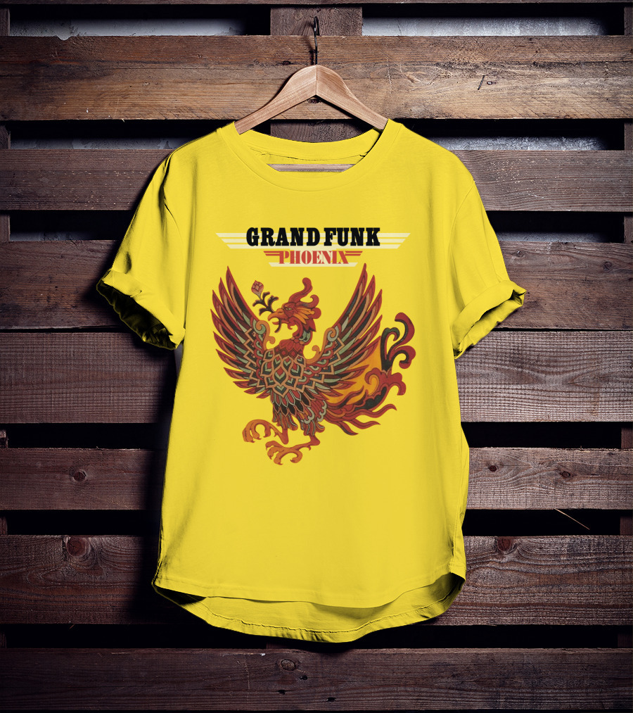 Grand Funk Railroad Phoenix Winged Firebird בשה T-Shirt
