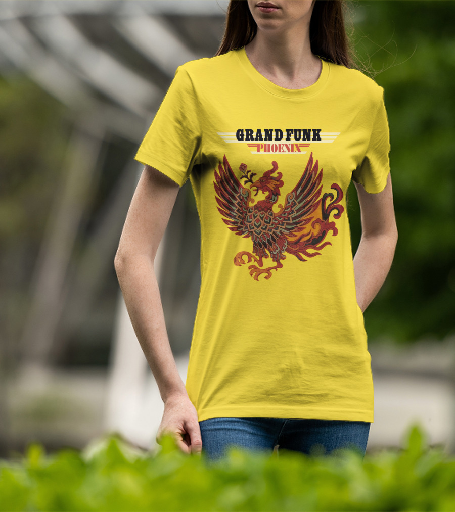 Grand Funk Railroad Phoenix Winged Firebird בשה T-Shirt