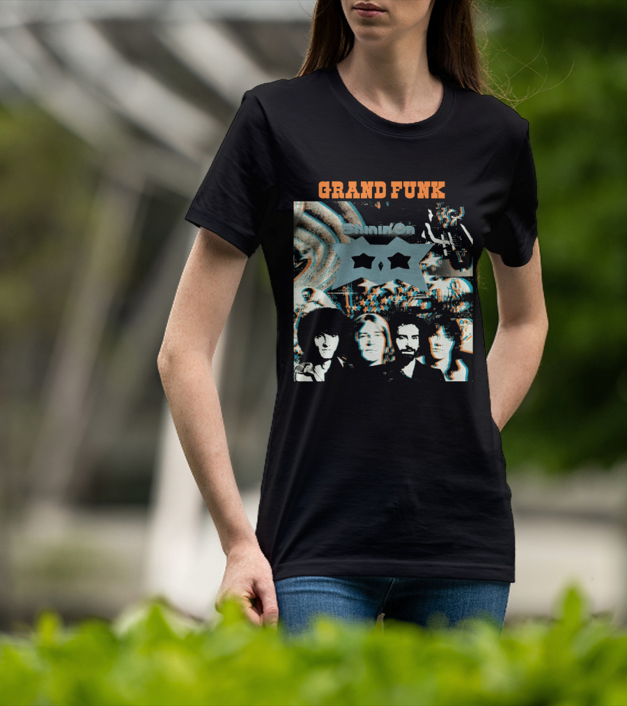 Grand Funk Railroad Shinin' On Album Cover Art With Band Members T-Shirt