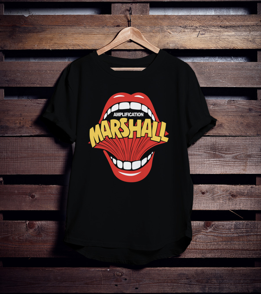 Marshall Amplification Mouth Graphic Vintage Style T-Shirt