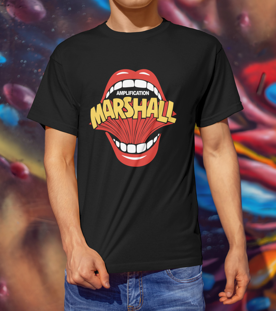 Marshall Amplification Mouth Graphic Vintage Style T-Shirt