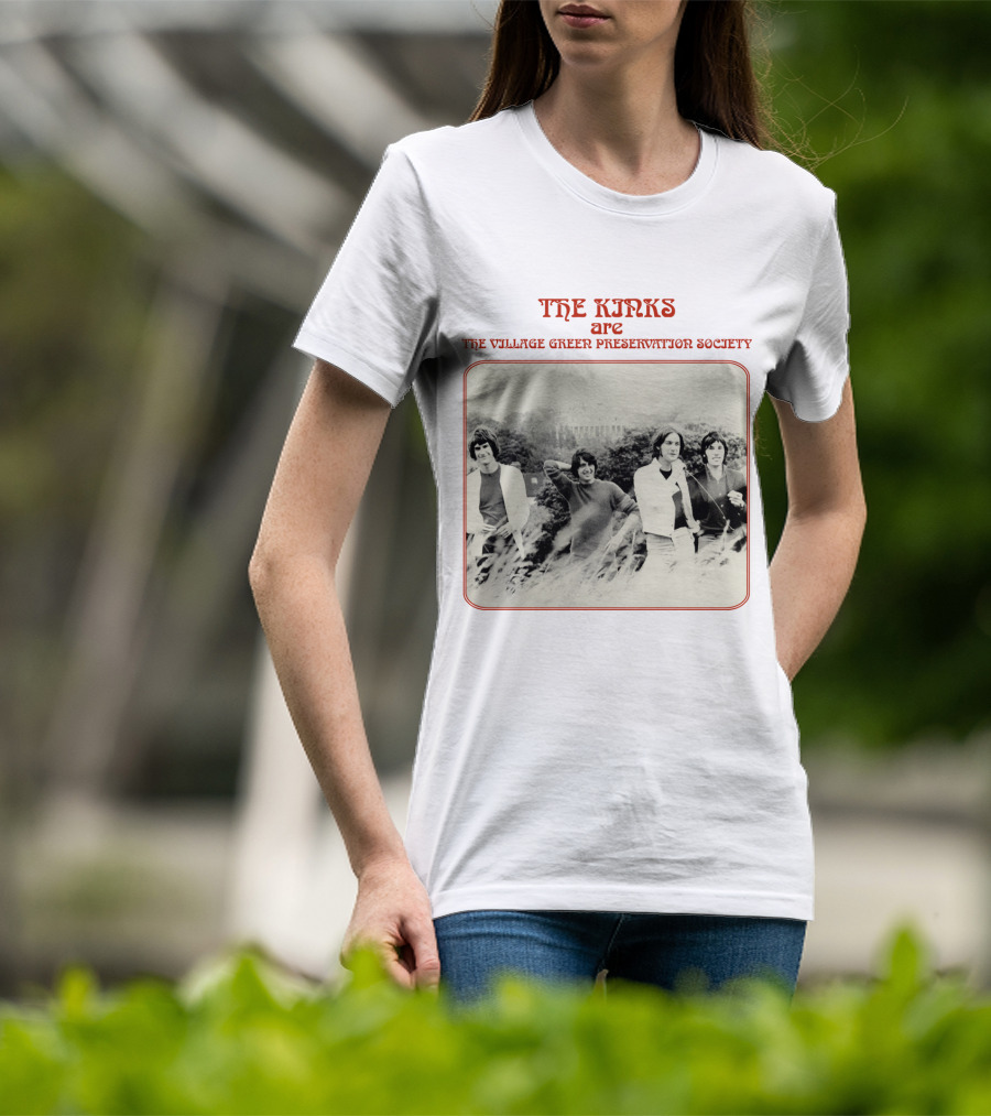 TKK 03 The Kinks Are The Village Green Preservation Society Band Photo T-Shirt