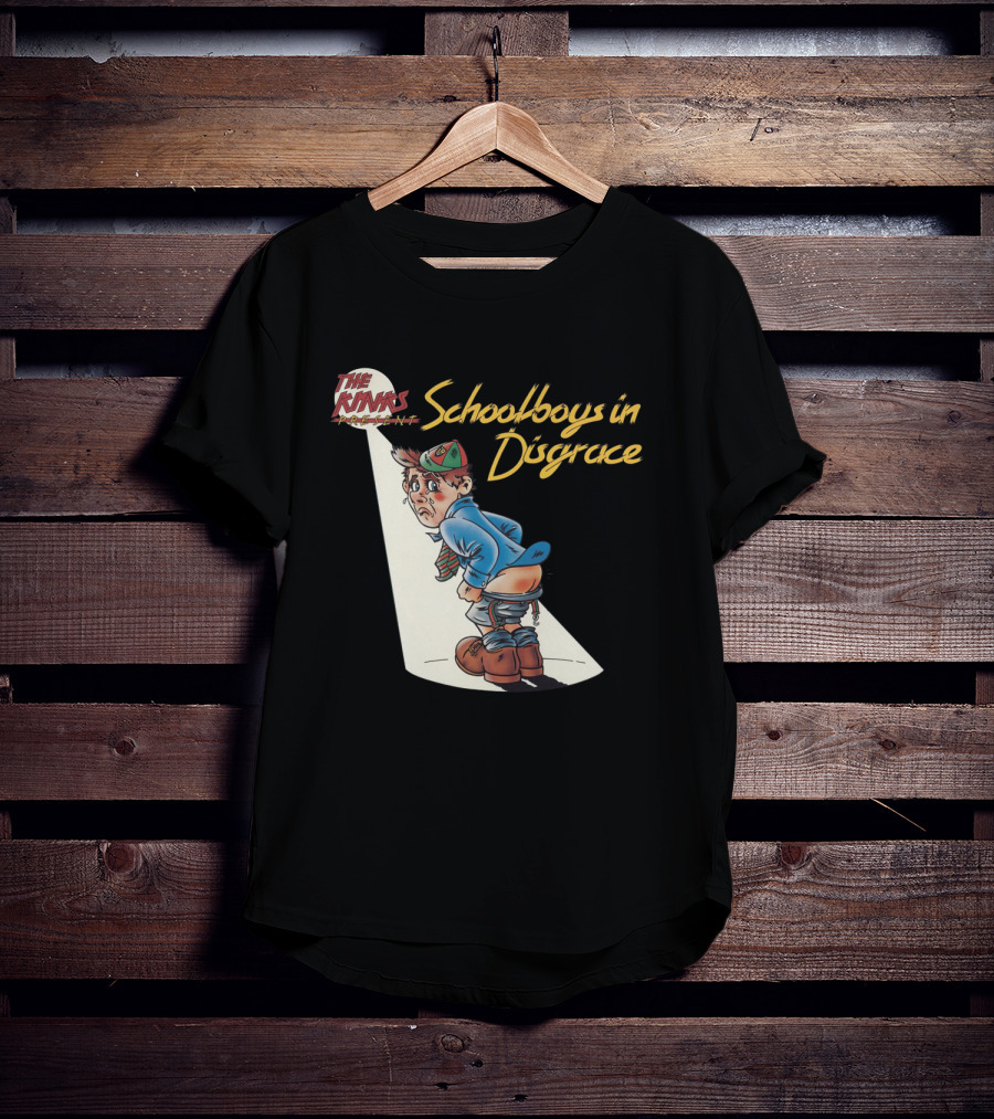 The Kinks Schoolboys In Disgrace Mischievous Cartoon T-Shirt