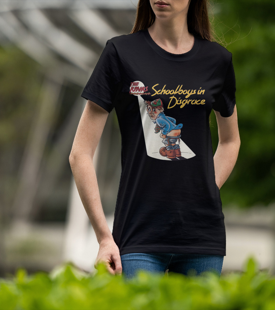 The Kinks Schoolboys In Disgrace Mischievous Cartoon T-Shirt