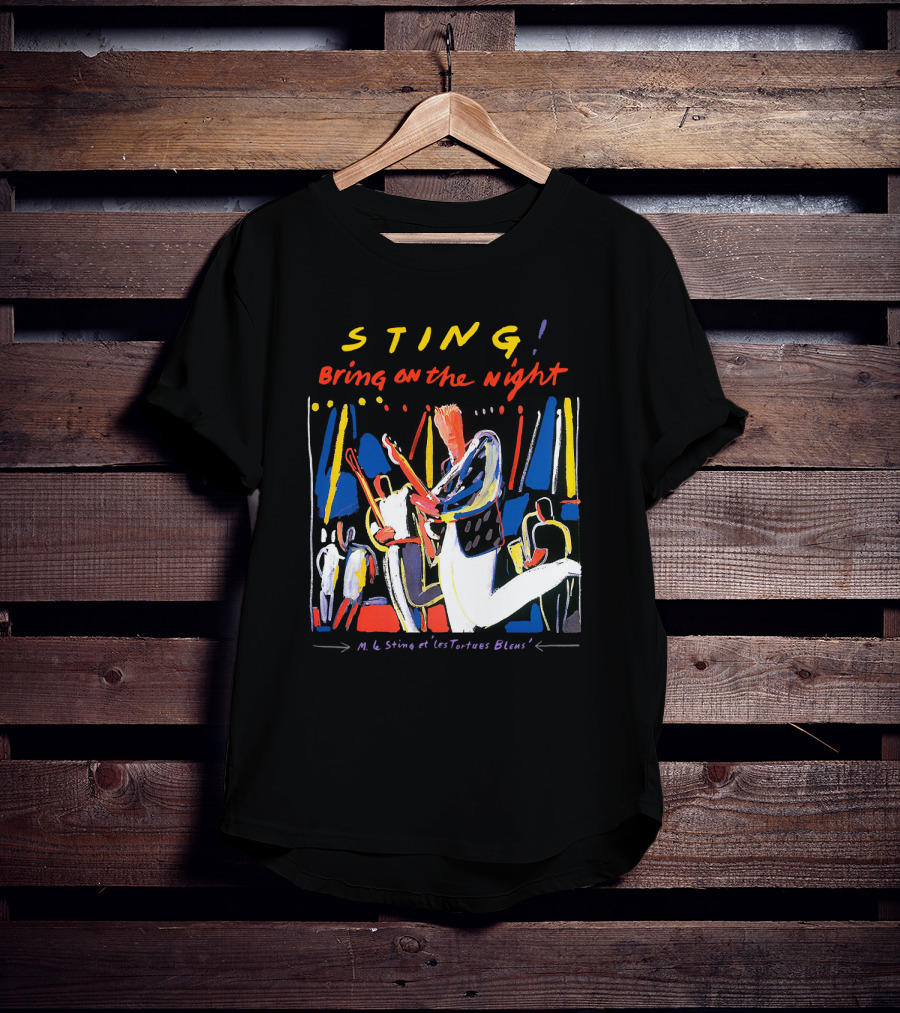 STING Bring On The Night M. Le Sting Et Les Tortues Bleus T-Shirt
