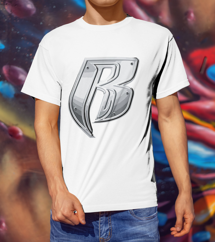 'RRD Chrome Metallic Letter B Logo' T-Shirt