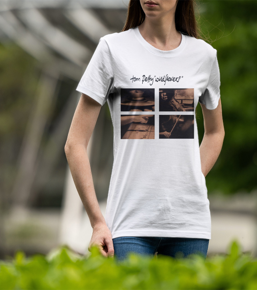 Tom Petty Wildflowers Album Four Sepia Photos T-Shirt