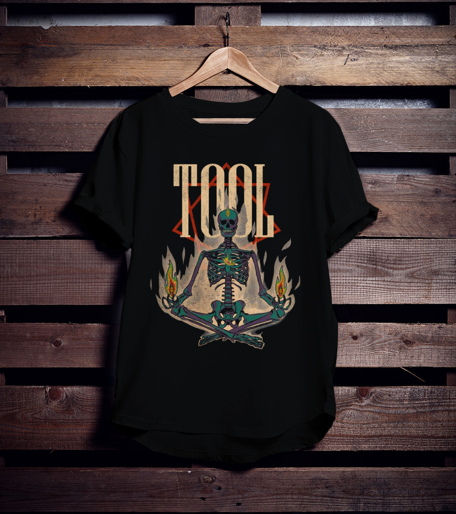 Tool Skeleton 24 Meditation Fire Symbol T-Shirt