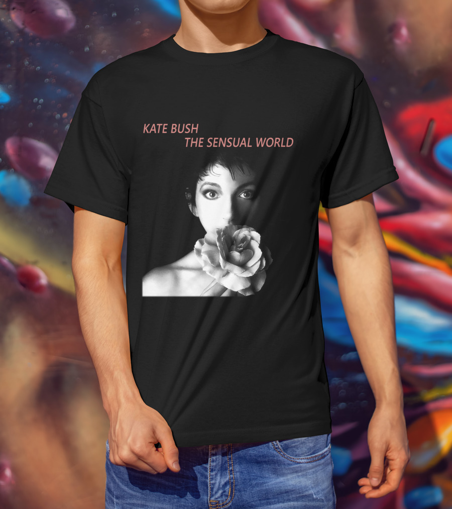Kate Bush The Sensual World Iconic Album Cover Rose T-Shirt