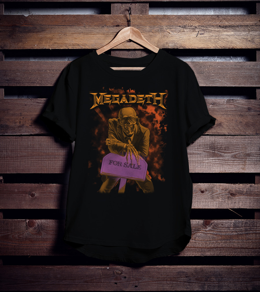 Megadeth MGD 02 Peace Sells For Sale Skeleton T-Shirt