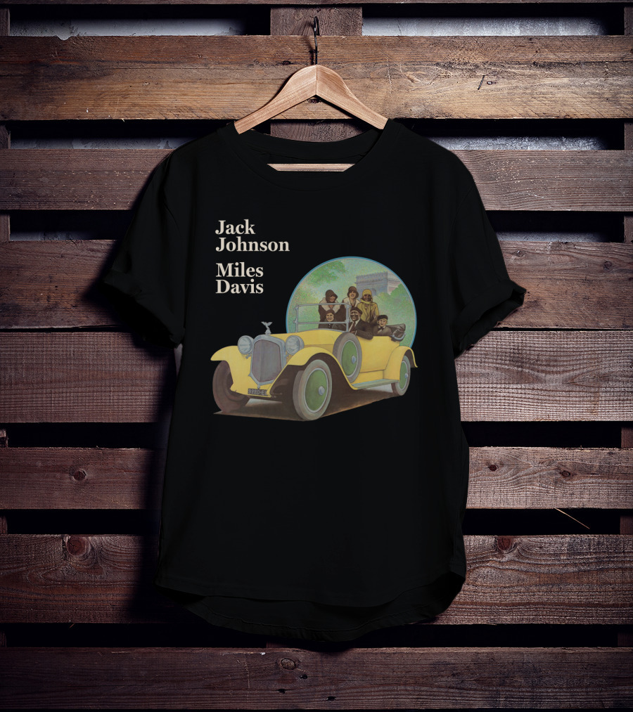 Jack Johnson Miles Davis Vintage Car Scene T-Shirt
