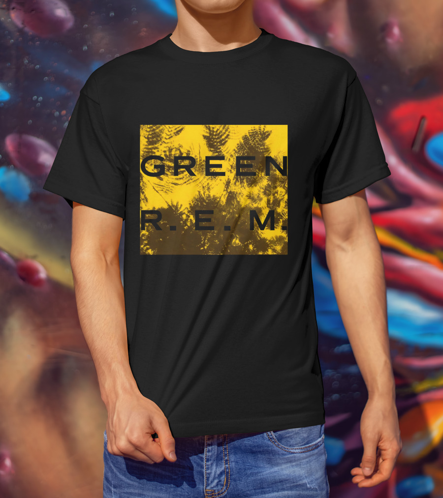 R.E.M. Green Album Fern Pattern 09 Vintage Yellow T-Shirt