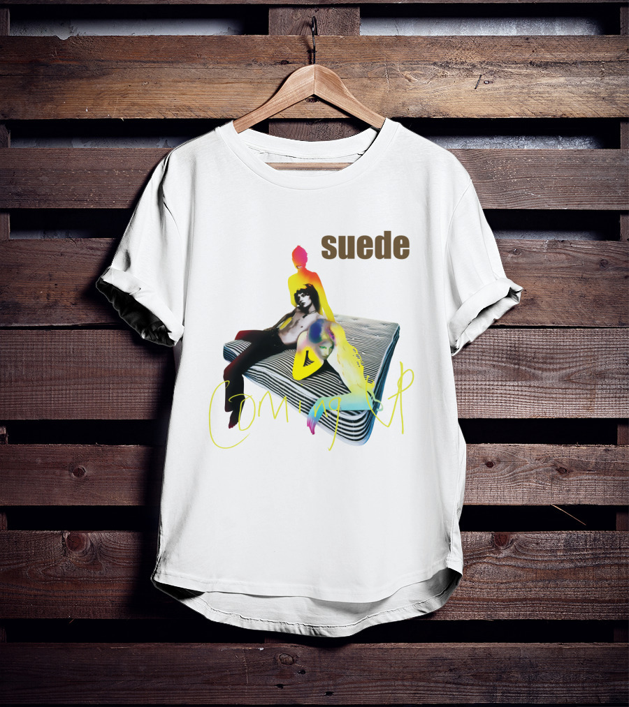 Suede Coming Up Album Cover Sde 06 Multicolored Figures On Mattress T-Shirt