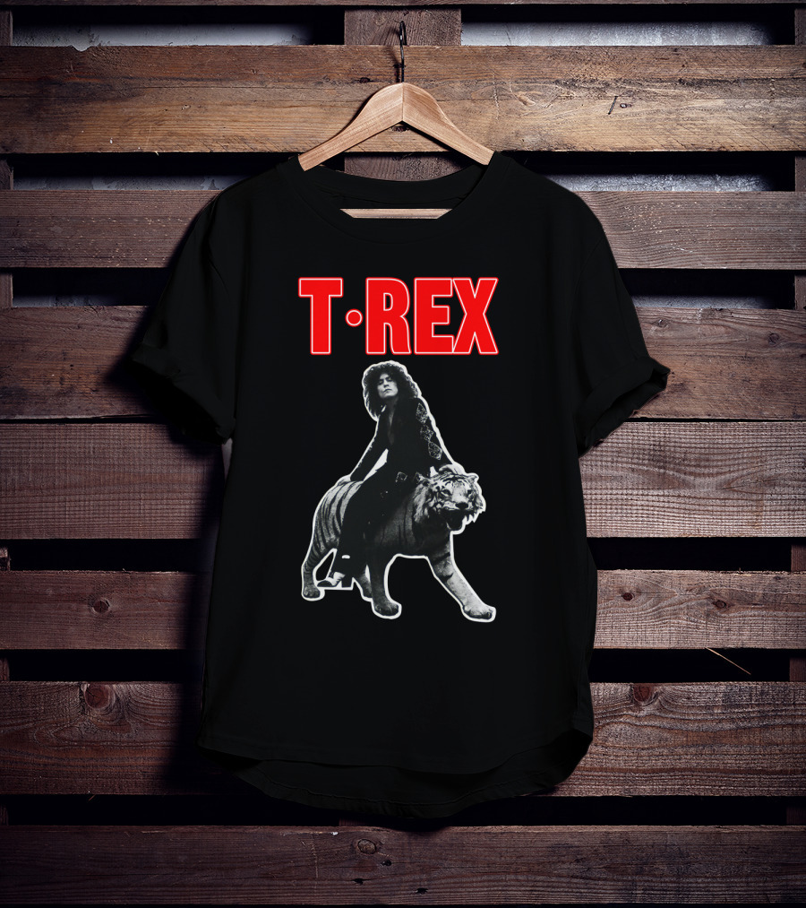 T. Rex Iconic Rock Legend Riding Tiger T-Shirt