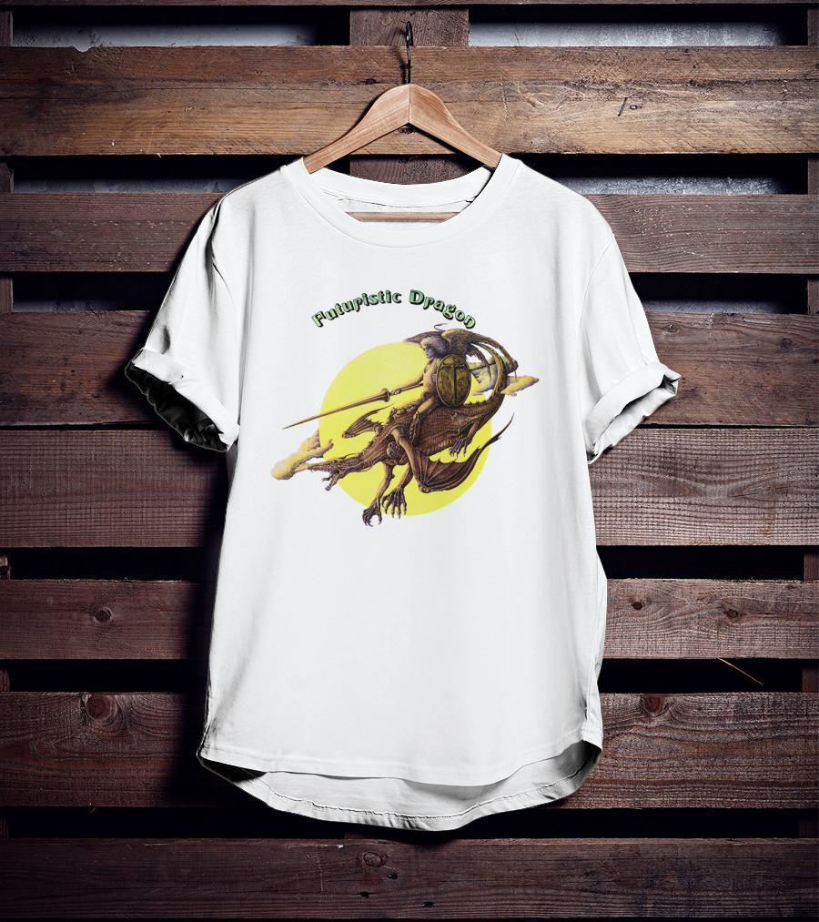 Futuristic Dragon Warrior Riding Sky Beast T-Shirt