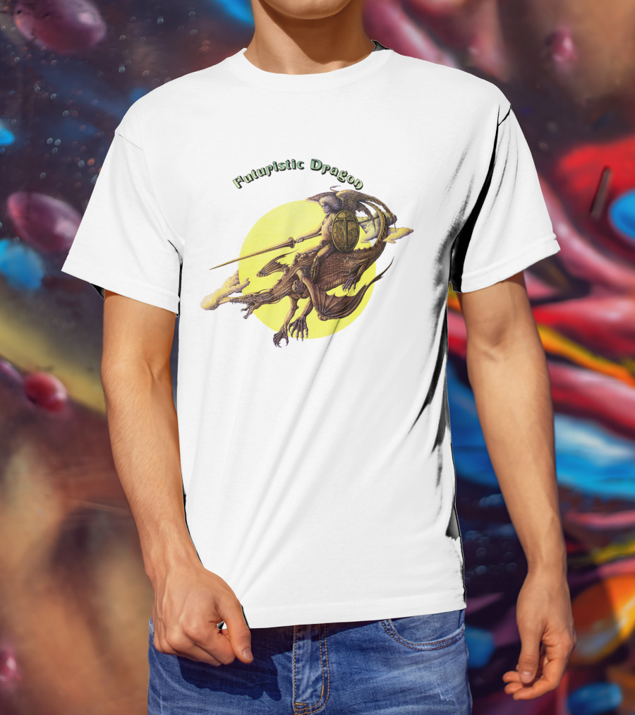Futuristic Dragon Warrior Riding Sky Beast T-Shirt