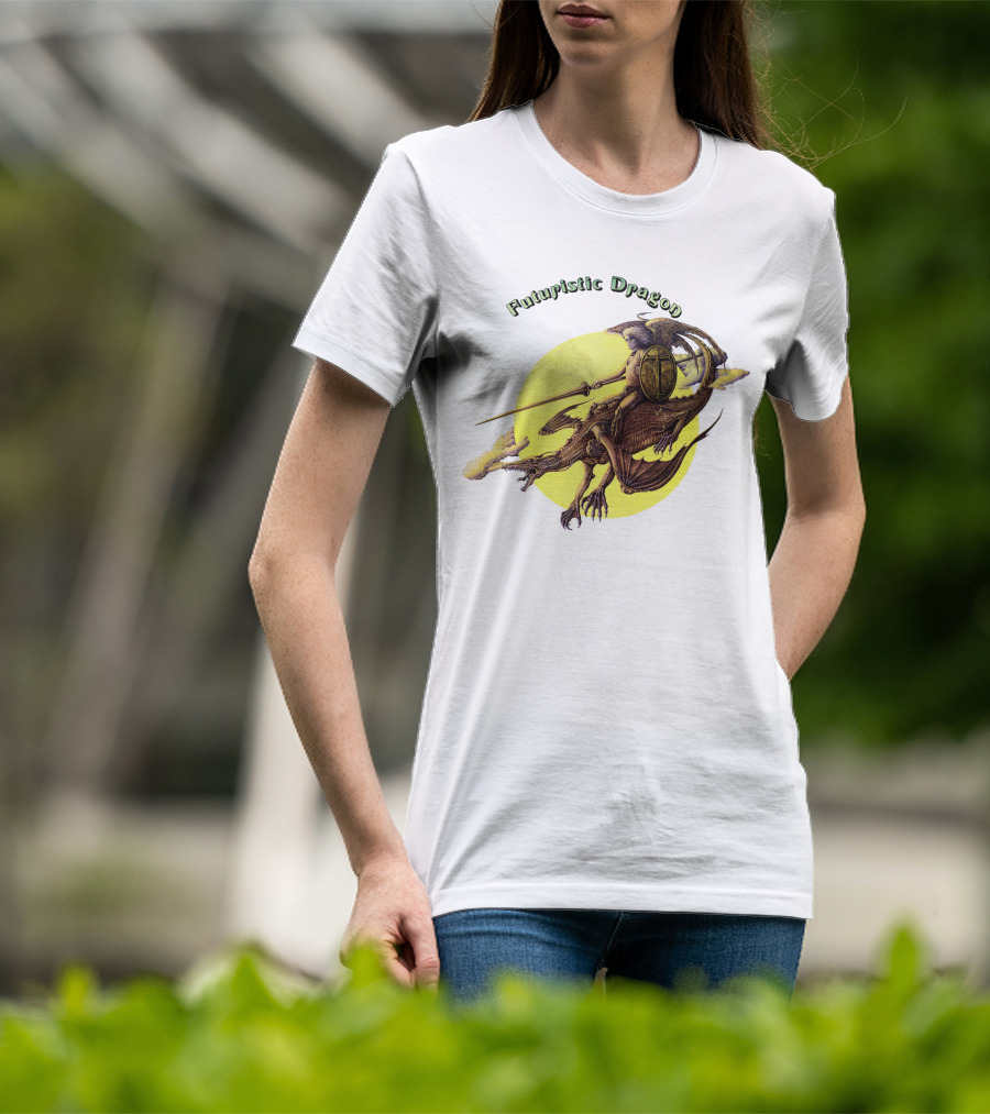 Futuristic Dragon Warrior Riding Sky Beast T-Shirt