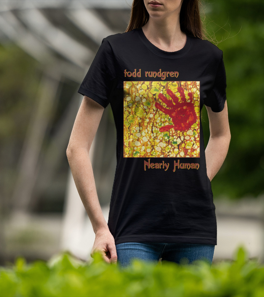 Todd Rundgren Nearly Human Red Handprint Abstract T-Shirt