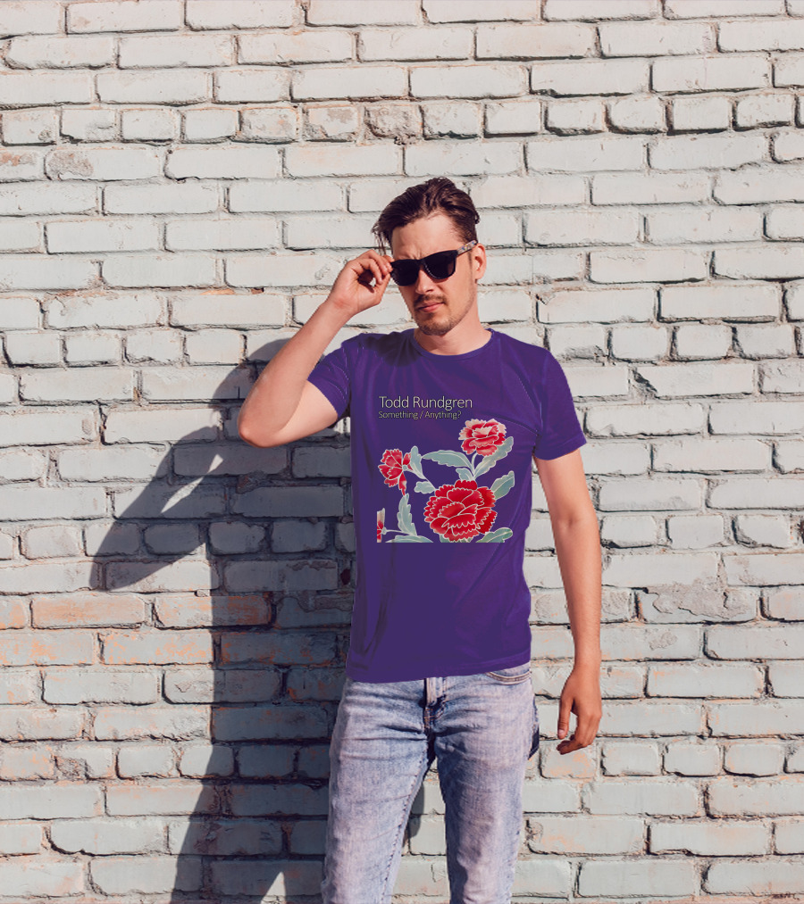 Todd Rundgren Something Anything Red Carnations Floral T-Shirt