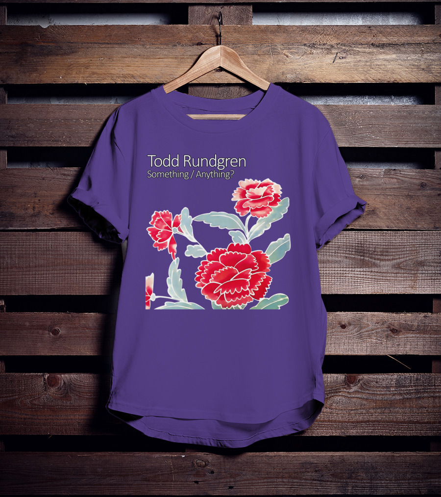 Todd Rundgren Something Anything Red Carnations Floral T-Shirt