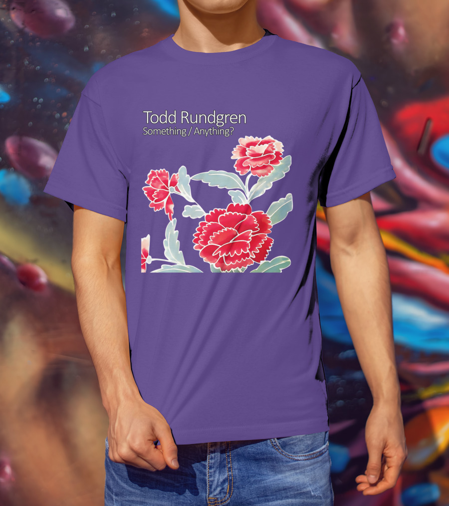 Todd Rundgren Something Anything Red Carnations Floral T-Shirt