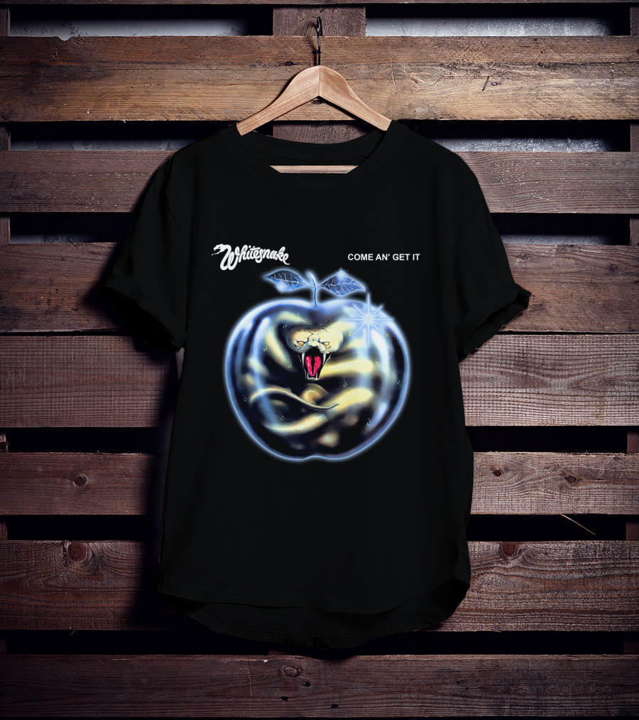 Whitesnake Come An' Get It Snake In Apple T-Shirt