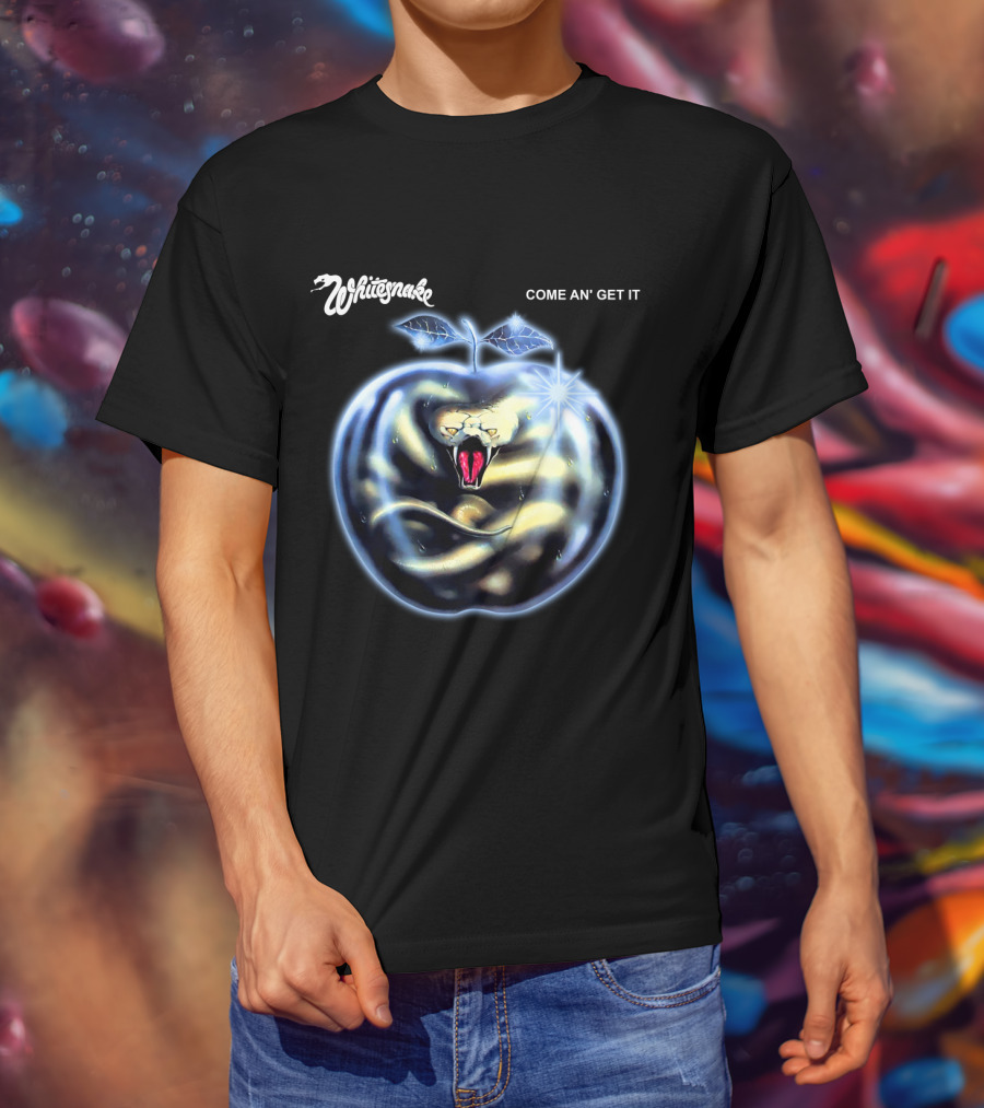 Whitesnake Come An' Get It Snake In Apple T-Shirt