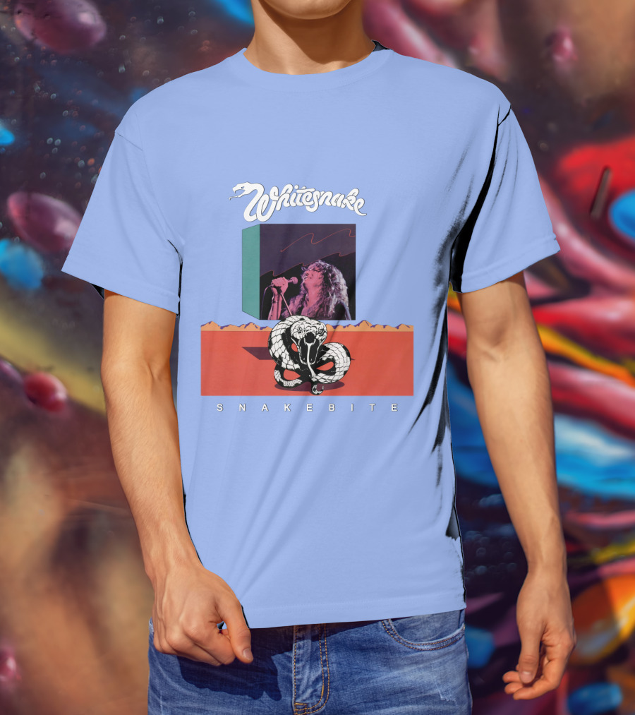 Whitesnake Snakebite Vintage Album Art With Snake And Singer T-Shirt