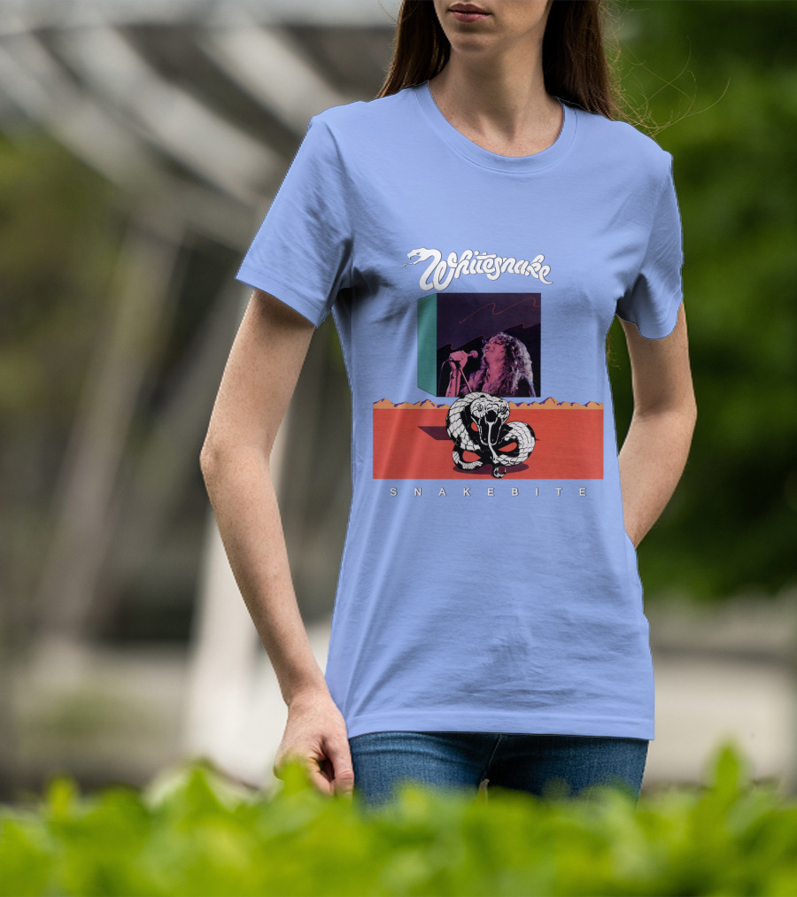 Whitesnake Snakebite Vintage Album Art With Snake And Singer T-Shirt