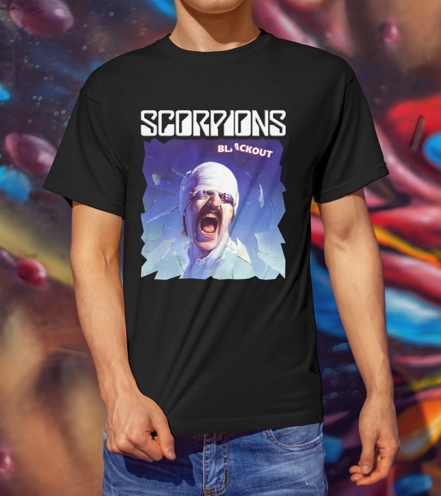 Scorpions Blackout Album Cover Art Legendary Rock Band T-Shirt
