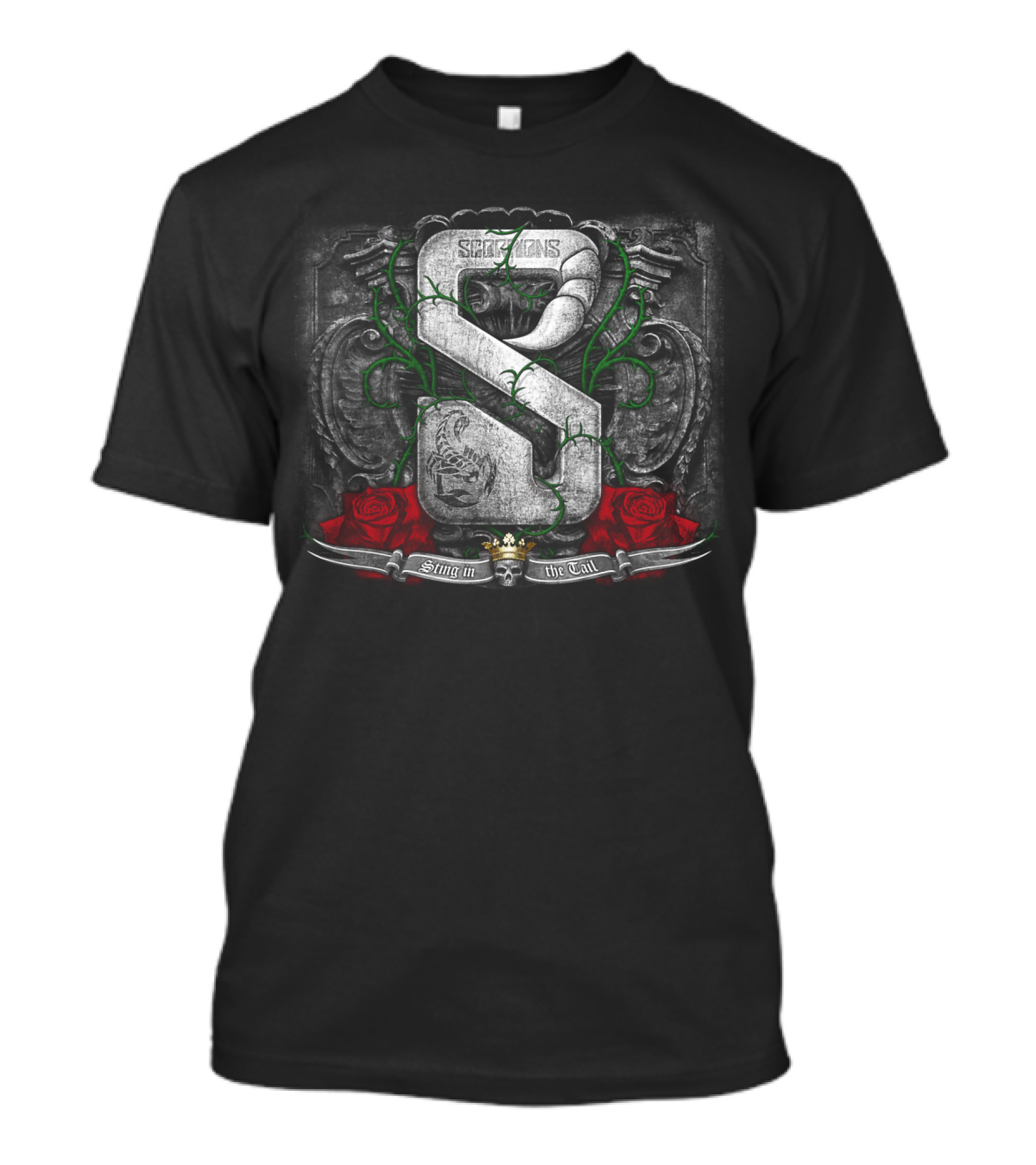 Scorpions S Sting In The Tail Roses Tiger Wings T-Shirt