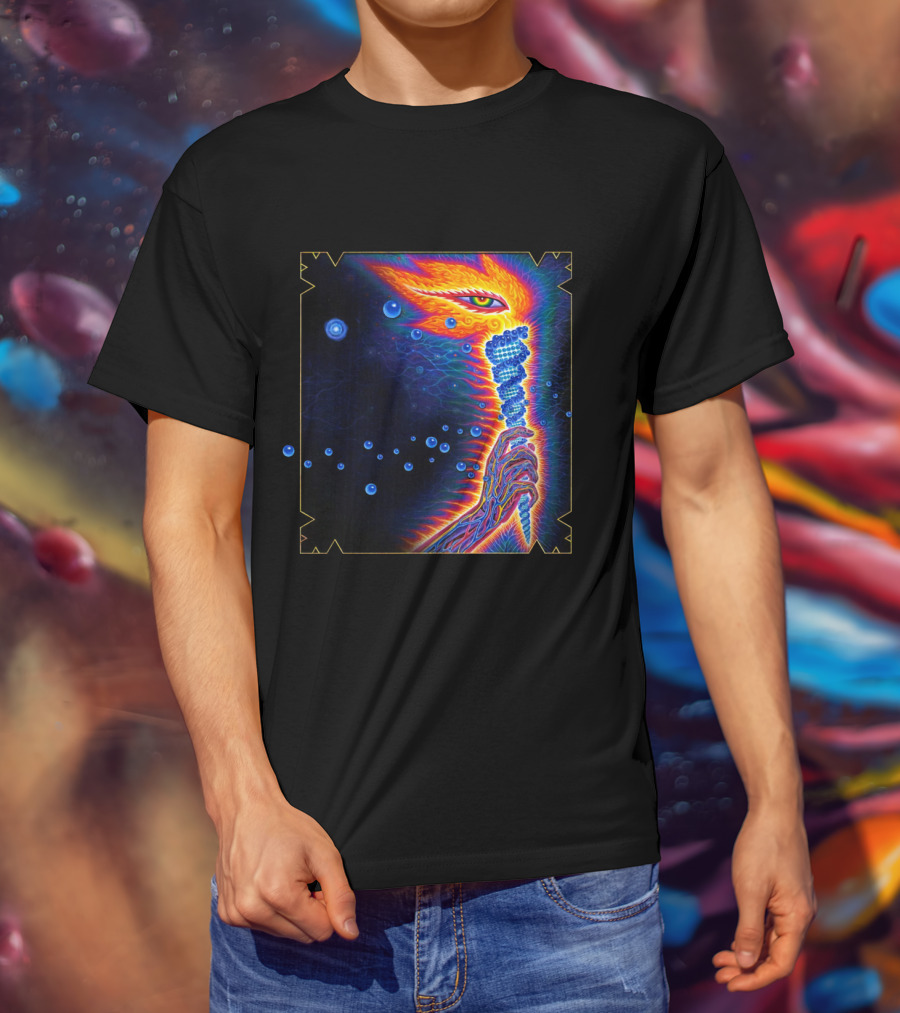 Psychedelic Cosmic Vision With Vibrant Colors T-Shirt