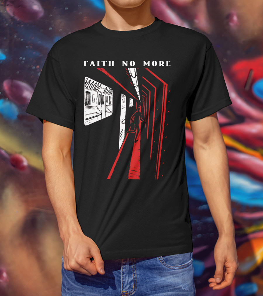 Faith No More Subway Scene In Red And White Fnm-Ms T-Shirt