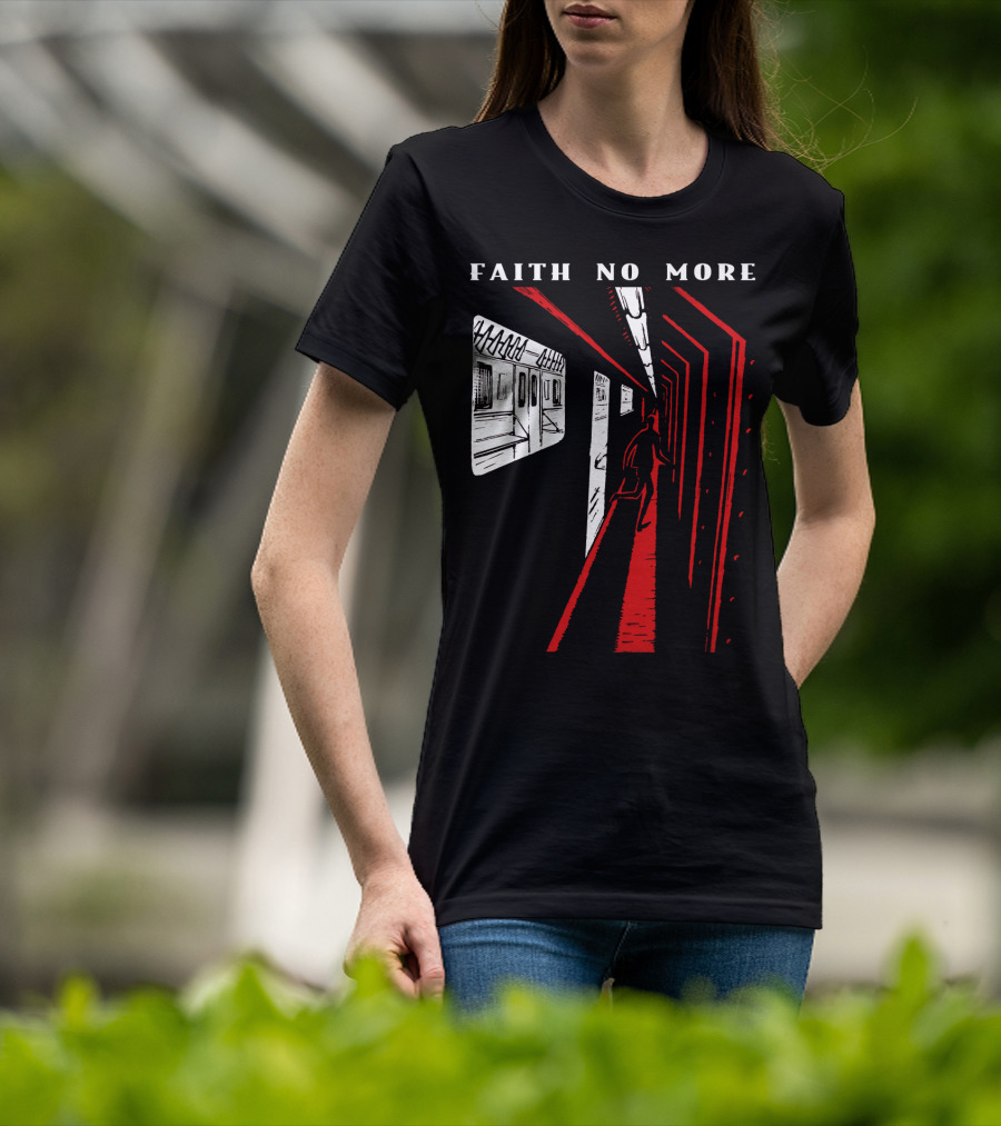 Faith No More Subway Scene In Red And White Fnm-Ms T-Shirt