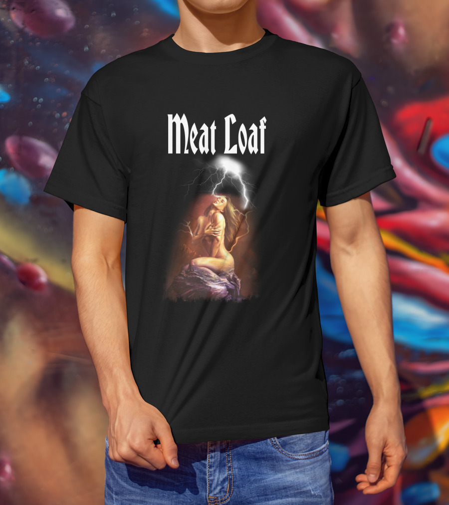 Meat Loaf Bat Out Of Hell Album Art Lightning Woman T-Shirt