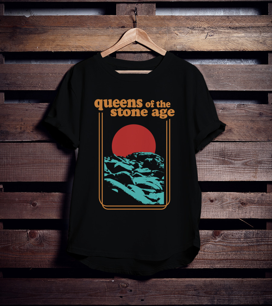 Queens Of The Stone Age Red Sun Mountain Landscape T-Shirt