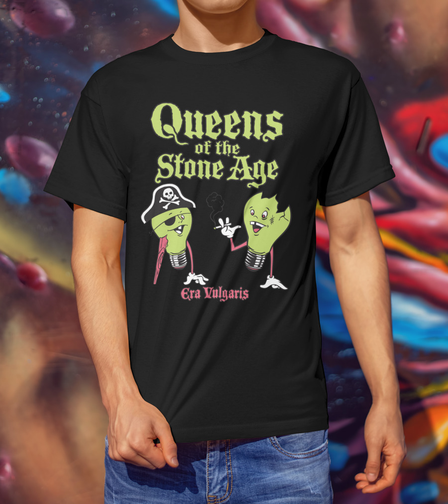 Queens Of The Stone Age Era Vulgaris Pirate Light Bulbs T-Shirt
