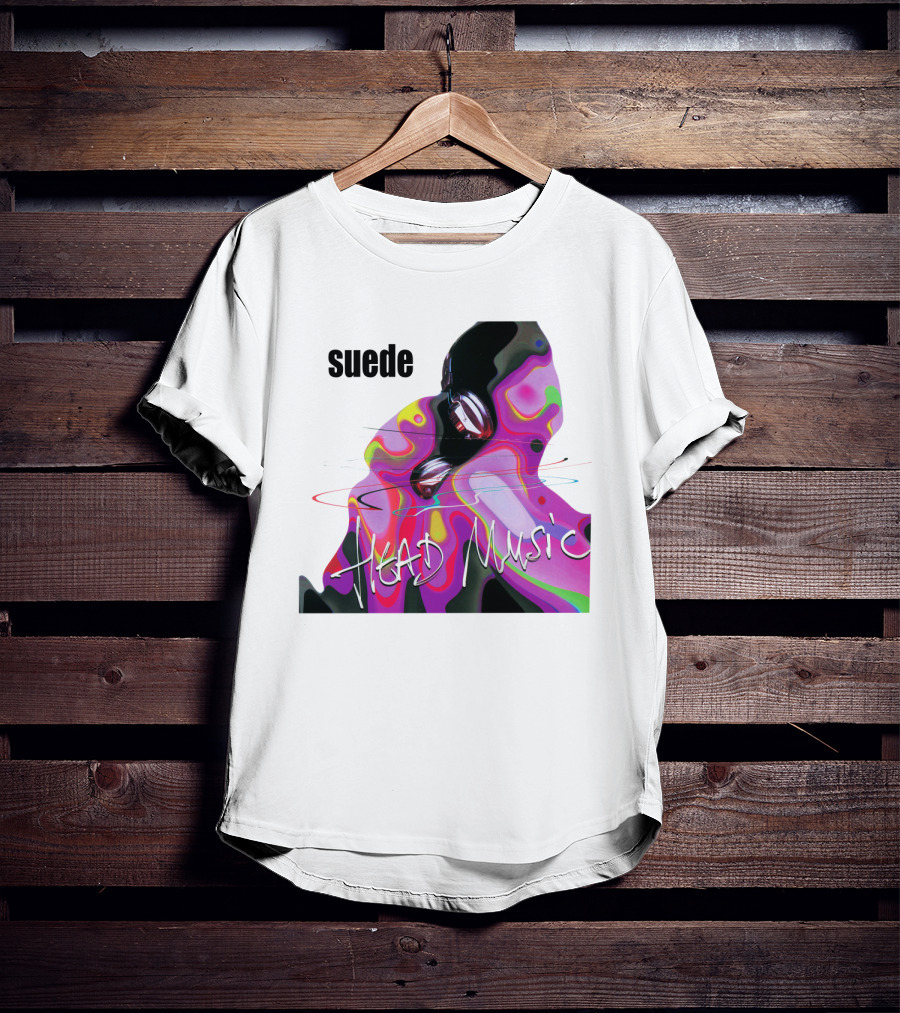 Suede Head Music Colorful Abstract T-Shirt