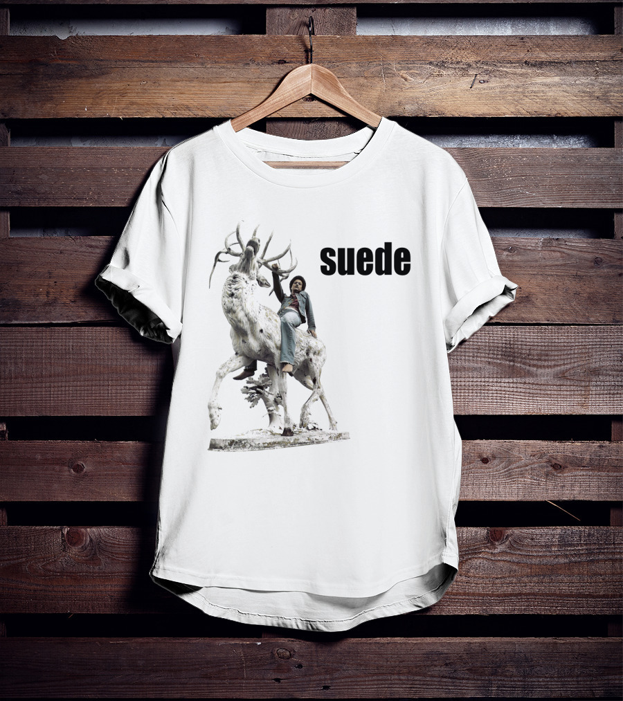 Suede Riding Stag Sculpture T-Shirt