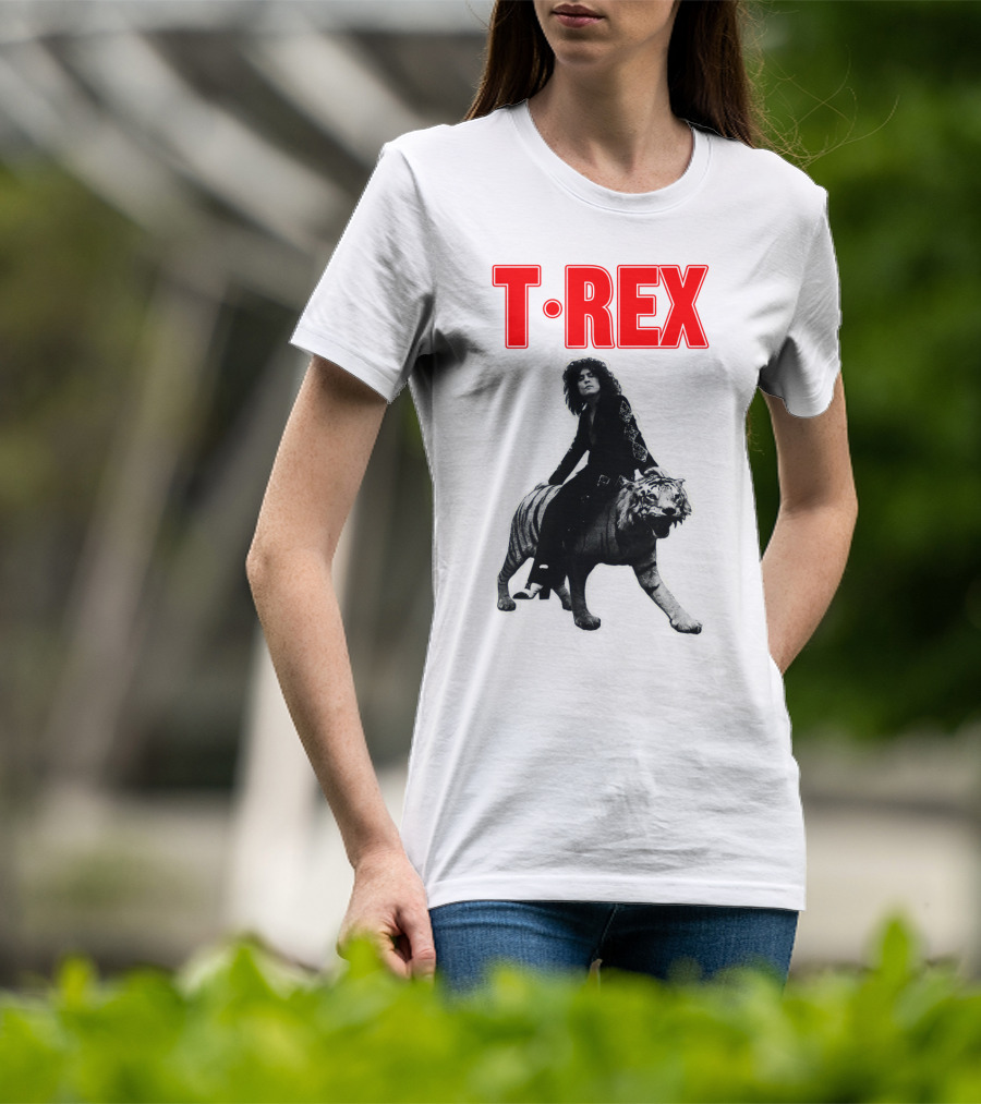 T-Rex Iconic Album Cover Art With Tiger T-Shirt