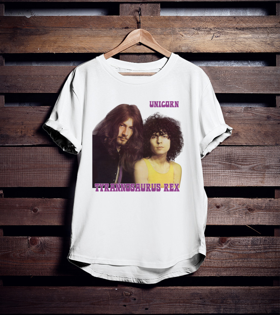 Unicorn Tyrannosaurus Rex Band Members Retro Photo T-Shirt