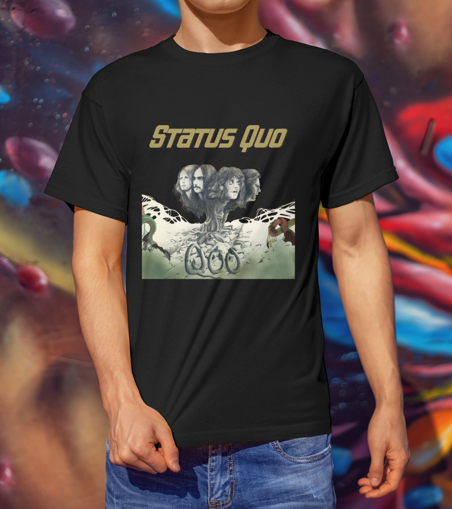 Status Quo Band Tree Faces T-Shirt